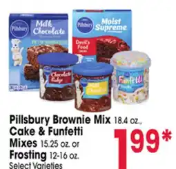 Jewel-Osco Pillsbury Brownie Mix 18.4 oz., Cake & Funfetti Mixes 15.25 oz. or Frosting 12-16 oz offer