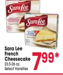 Jewel-Osco Sara Lee French Cheesecake offer