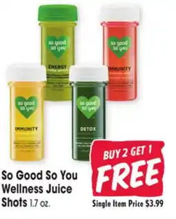 Jewel-Osco So Good So You Wellness Juice Shots offer