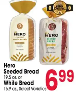 Jewel-Osco Hero Seeded Bread 19.5 oz. or White Bread 15.9 oz offer