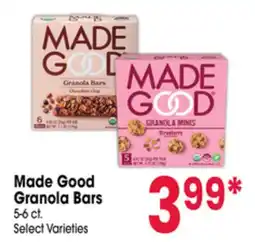 Jewel-Osco Made Good Granola Bars offer