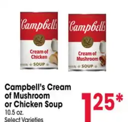 Jewel-Osco Campbell's Cream of Mushroom or Chicken Soup offer