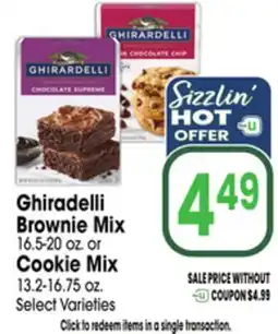 Jewel-Osco Ghiradelli Brownie Mix 16.5-20 oz. or Cookie Mix 13.2-16.75 oz offer