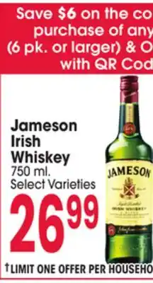 Jewel-Osco Jameson Irish Whiskey offer