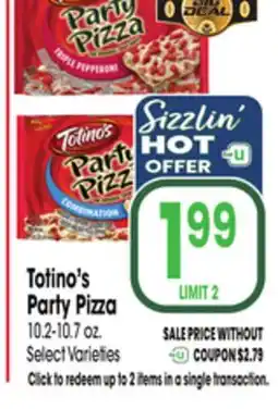 Jewel-Osco Totino's Party Pizza offer