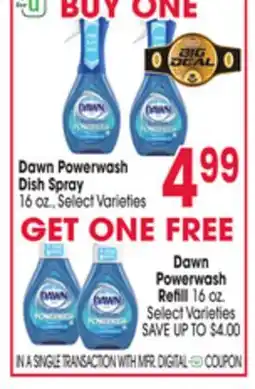 Jewel-Osco Dawn Powerwash Dish Spray offer