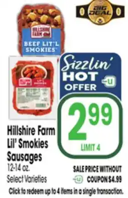 Jewel-Osco Hillshire Farm Lil' Smokies Sausages offer