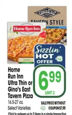 Jewel-Osco Home Run Inn Ultra Thin or Gino's East Tavern Pizza offer