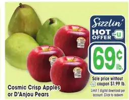 Jewel-Osco Cosmic Crisp Apples or D'Anjou Pears offer