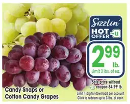 Jewel-Osco Candy Snaps or Cotton Candy Grapes offer