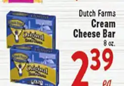 Rio Valley Market Dutch Farms Cream Cheese Bar offer