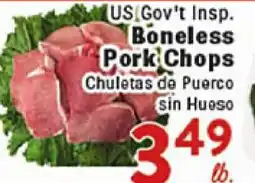 Rio Valley Market US Gov't Insp. Boneless Pork Chops offer