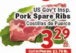Rio Valley Market US Gov't Insp. Pork Spare Ribs offer