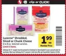 Safeway Lucerne Cheese offer