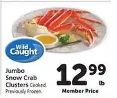 Safeway Jumbo Snow Crab Clusters offer