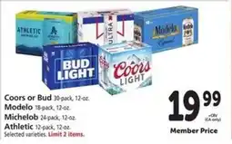 Safeway Coors or Bud, Modelo, Michelob, Athletic offer