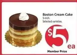 Safeway Boston Cream Cake offer