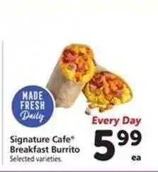 Safeway Signature Cafe Breakfast Burrito offer