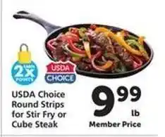 Safeway USDA Choice Round Strips offer