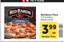 Safeway Red Baron Pizza offer