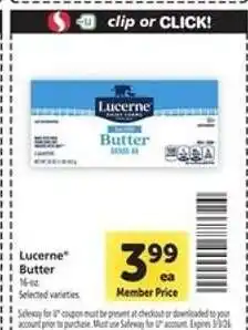Safeway Lucerne Butter offer