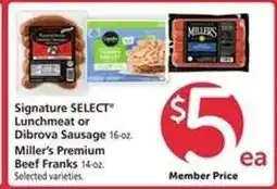 Safeway Signature SELECT Lunchmeat or Dibrova Sausage offer