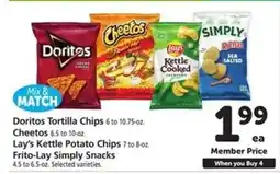 Safeway Doritos, Cheetos, Lay's, Frito-Lay Simply Snacks offer