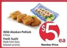 Safeway Wild Alaskan Pollock / Fresh Sushi offer