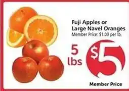 Safeway Fuji Apples or Large Navel Oranges offer