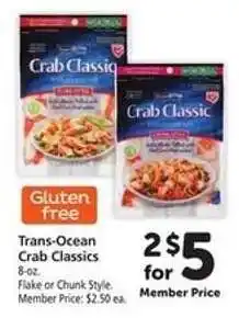 Safeway Trans Ocean Crab Classics offer