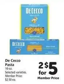Safeway De Cecco Pasta offer