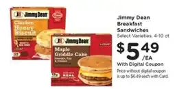 Kroger Jimmy Dean Breakfast Sandwiches offer
