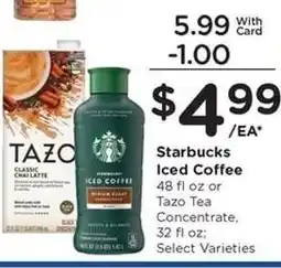 Kroger Starbucks Iced Coffee or Tazo Tea Concentrate offer