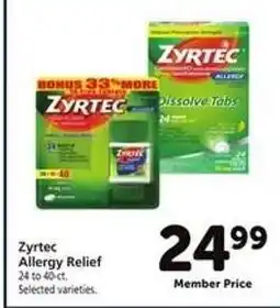 Safeway Zyrtec Allergy Relief offer
