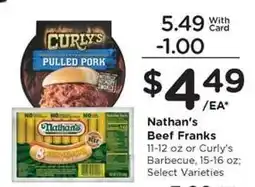 Kroger Nathan's Beef Franks offer