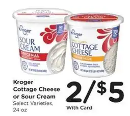 Kroger Kroger Cottage Cheese or Sour Cream offer