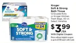 Kroger Kroger Soft & Strong Bath Tissue offer