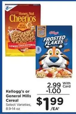 Kroger Kellogg's or General Mills Cereal offer