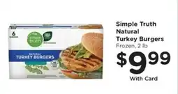 Kroger Simple Truth Natural Turkey Burgers offer