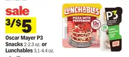 Meijer Oscar Mayer P3 Snacks or Lunchables offer