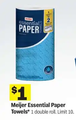 Meijer Meijer Essential Paper Towels offer