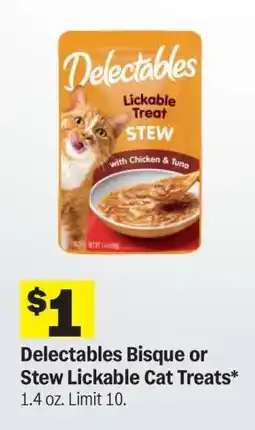 Meijer Delectables Bisque or Stew Lickable Cat Treats offer