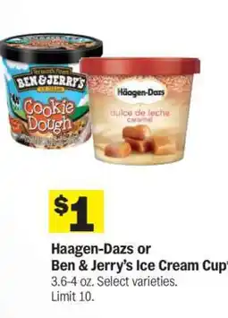 Meijer Haagen-Dazs or Ben & Jerry's Ice Cream Cup offer