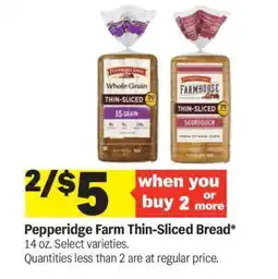 Meijer Pepperidge Farm Thin-Sliced Bread offer