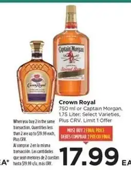 Food 4 Less Crown Royal or Captain Morgan offer