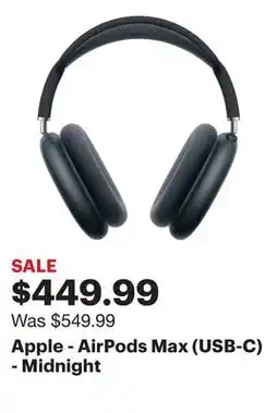 Best Buy Apple - AirPods Max (USB-C) - Midnight offer