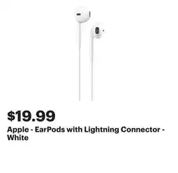 Best Buy Apple - EarPods with Lightning Connector - White offer