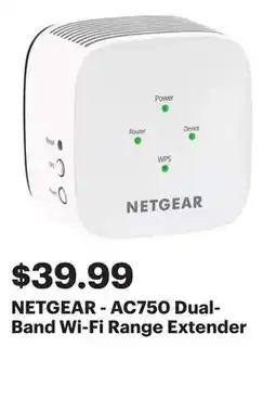 Best Buy NETGEAR - AC750 Dual-Band Wi-Fi Range Extender offer