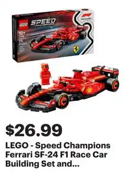 Best Buy LEGO - Speed Champions Ferrari SF-24 F1 Race Car Building Set and Toy Driver 77242 offer