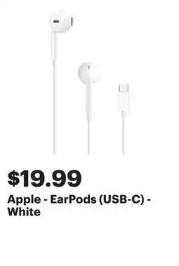 Best Buy Apple - EarPods (USB-C) - White offer